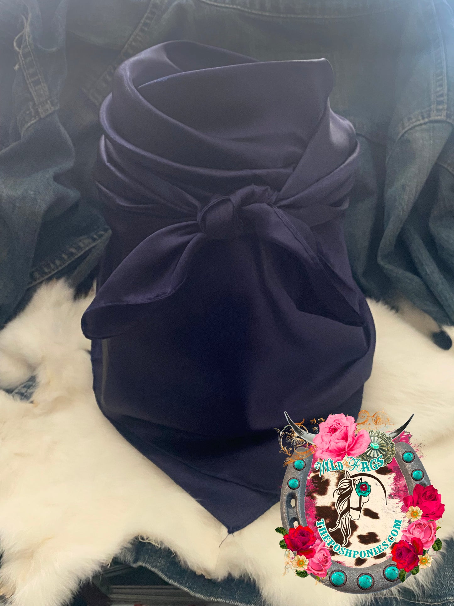 Dark Blue Wild Rag 35 x 35