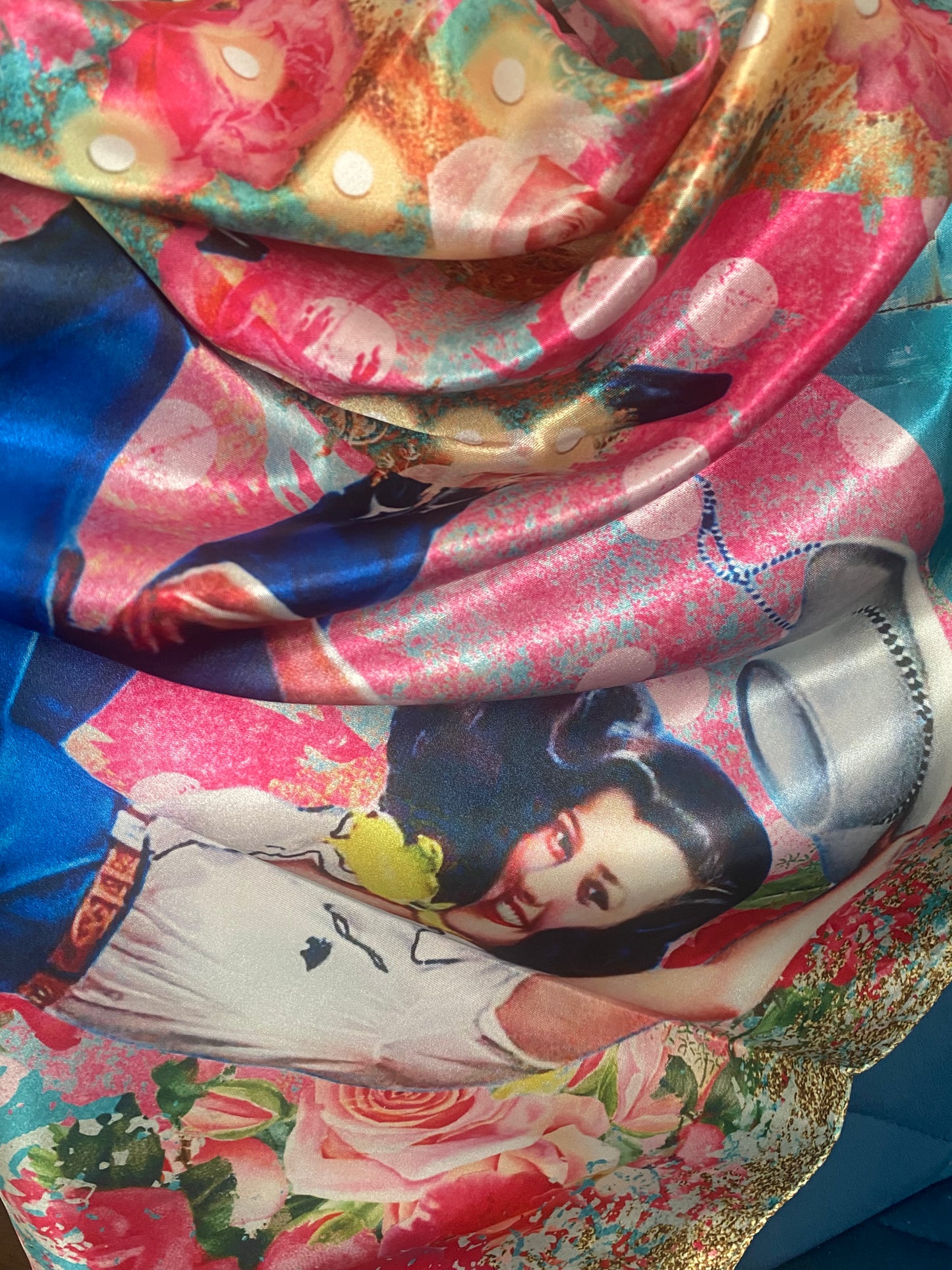 Custom Vintage Glamorous Cowgirls Wild Rag 35 x 35