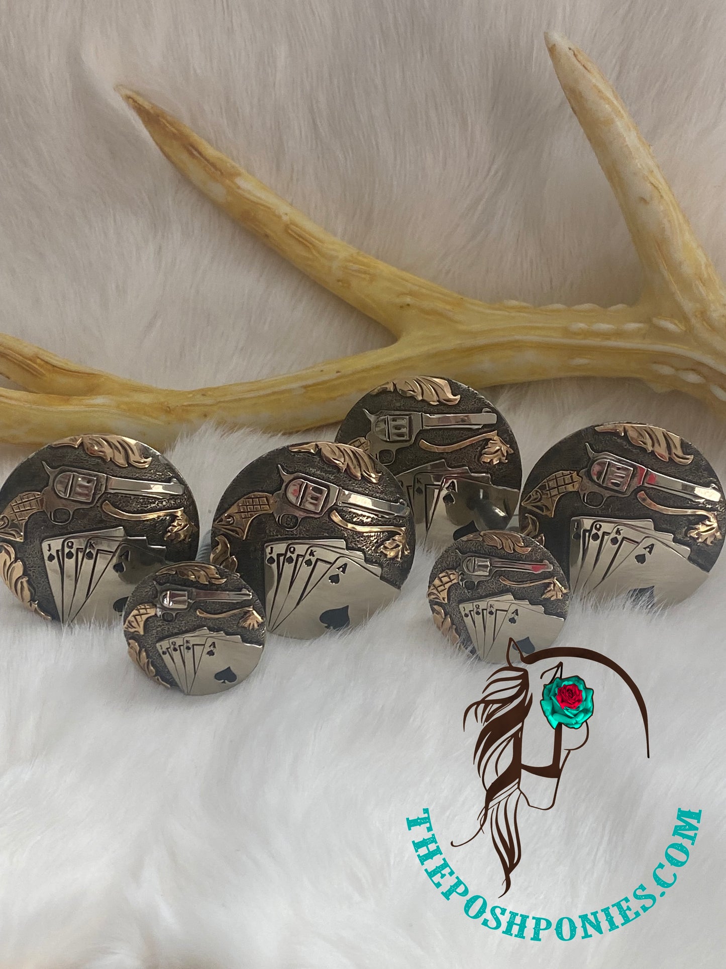Handmade Outlaw Players Saddle Set 4-1.5"/2-1" sold as set