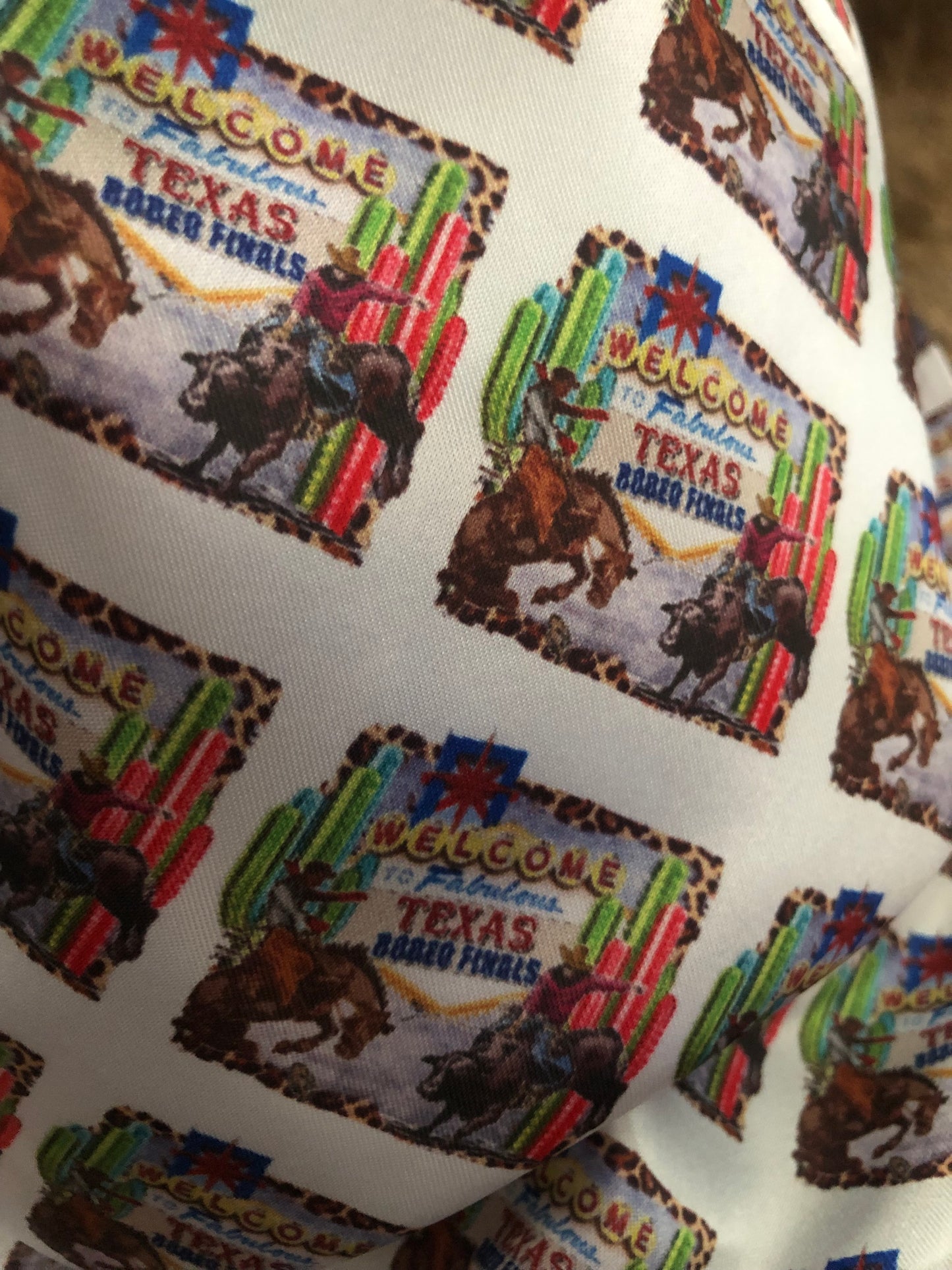 Custom Texas Rodeo Finals Vintage Wild Rag 35 x 35