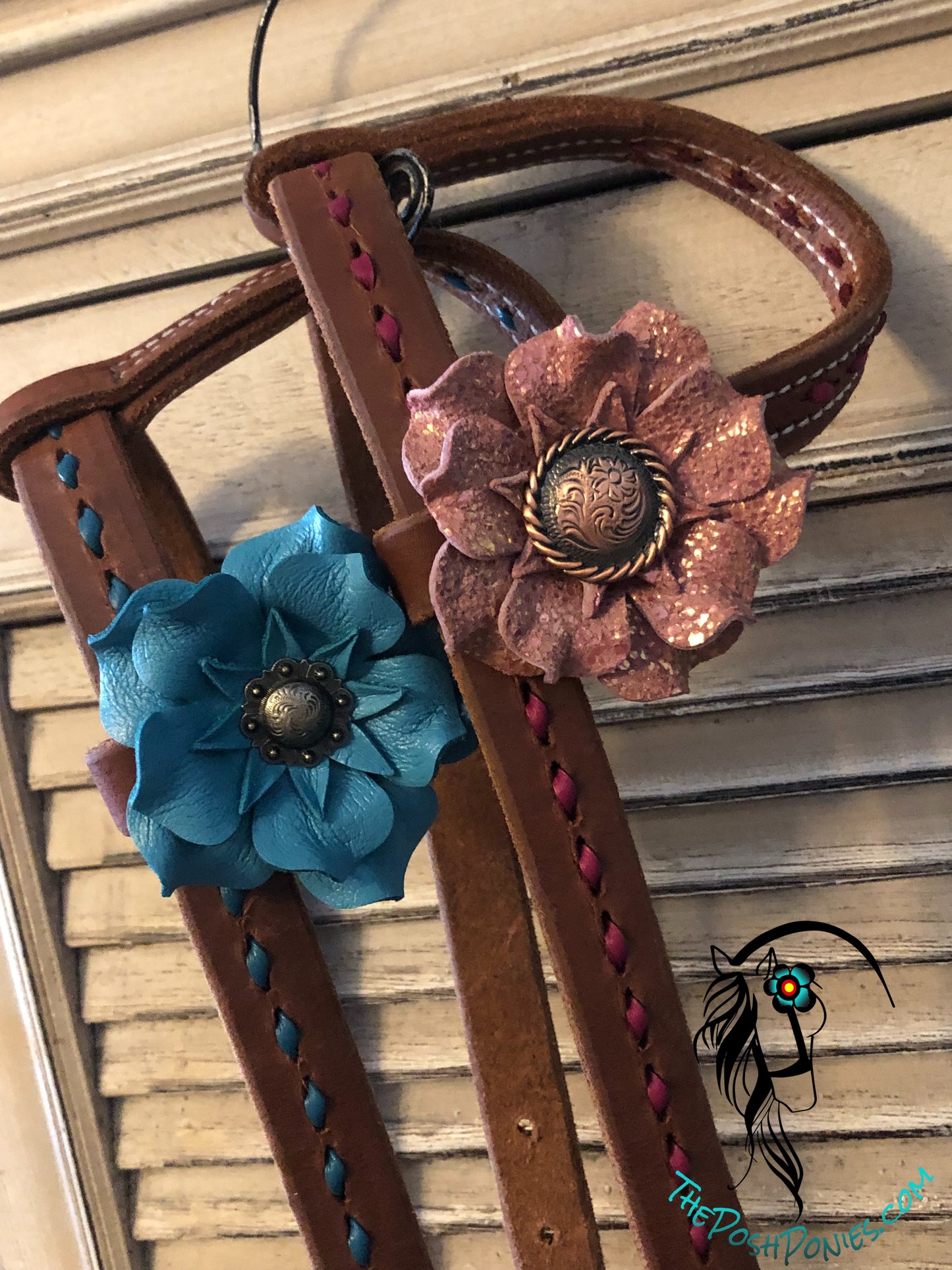 Handmade 3 Petal Leather Flower-For Tack, Purses, Saddles or any project