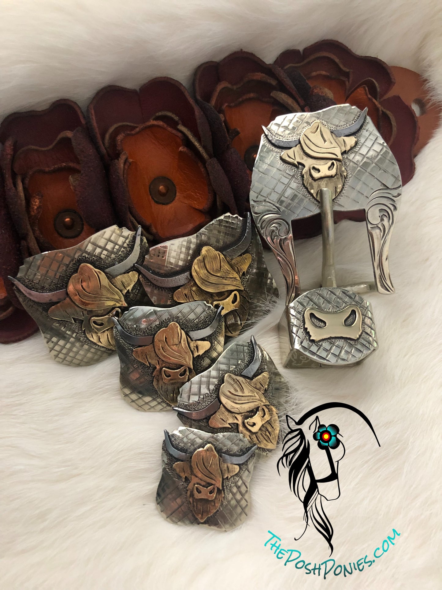 Handmade Hottie Highlander Lustre Collection-1", 1.25", 1.5", 3/4" Buckle/Keeper set-each sold separate
