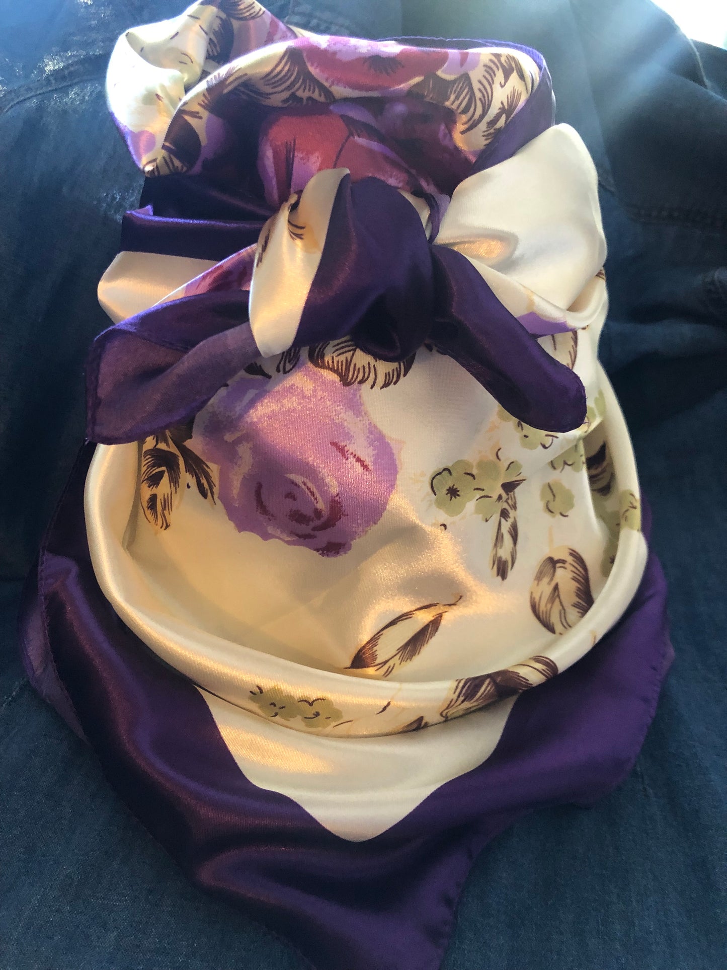 Wild Rag Purple Full Bloom 35 x 35 - CLEARANCE - 1 LEFT