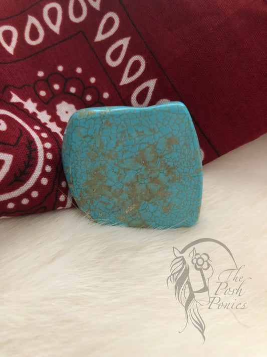 Turquoise Slab Wild Rag Ring