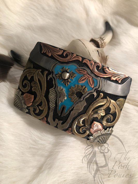 Handmade Punchy Longhorn Belt Buckle