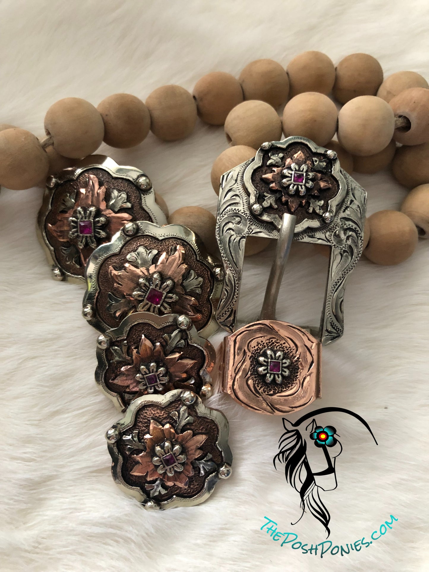 Handmade Royal Red Collection Chicago Back-1.25", 1.5" and 3/4" Tack Buckle w/Keeper-each sold separate