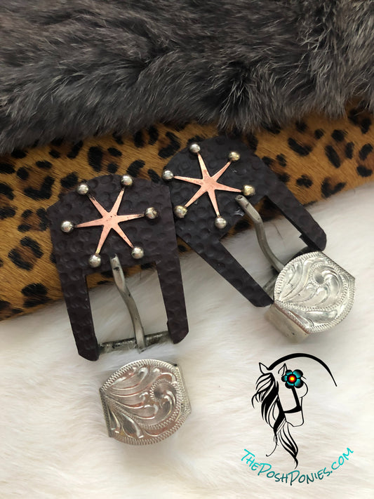 Handmade Star Burst 3/4" Buckle/Keeper-Sold as 1 buckle/keeper