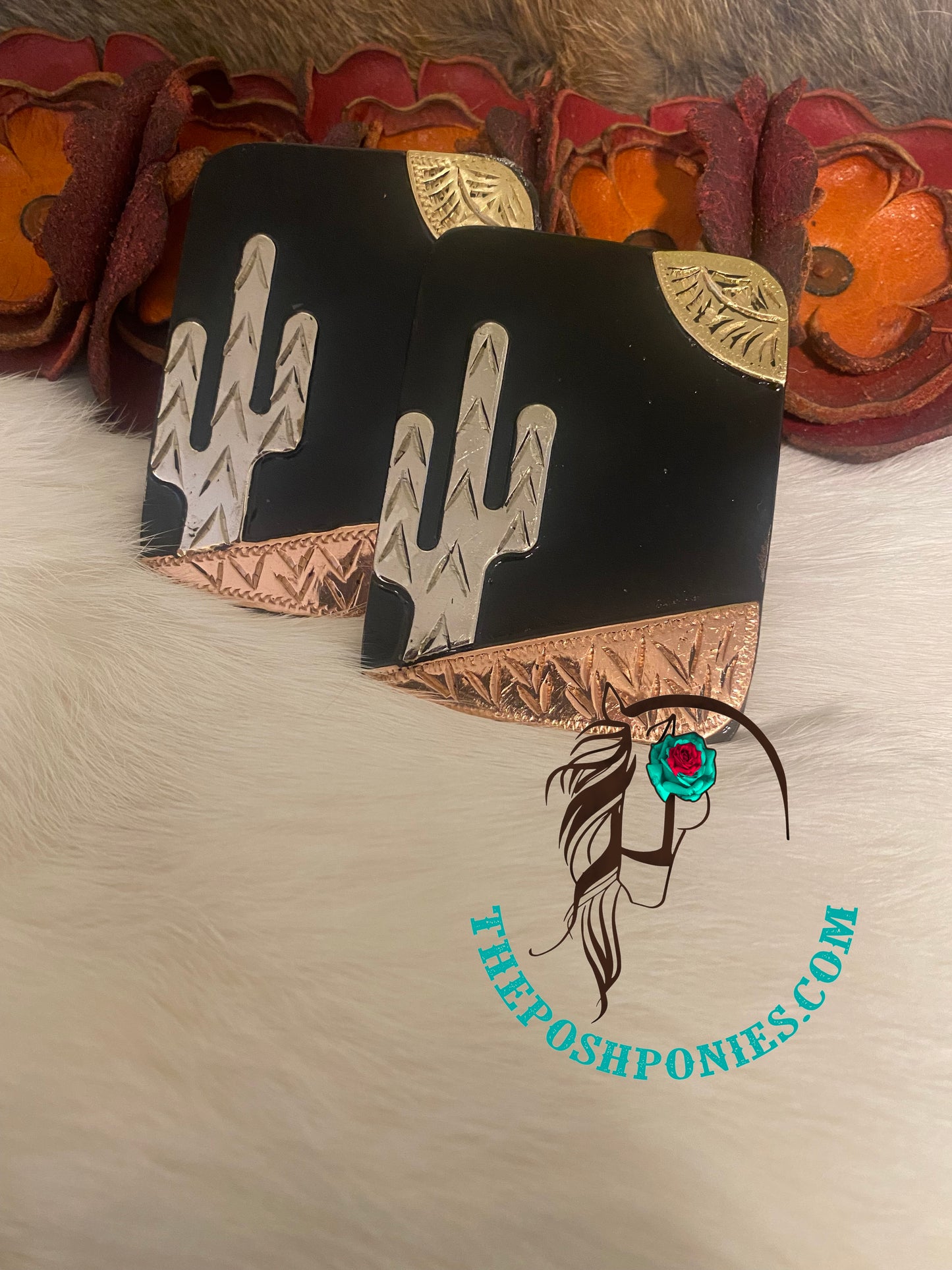 Handmade Nevada Collection Cactus Sun Hook Buckle 3/4"