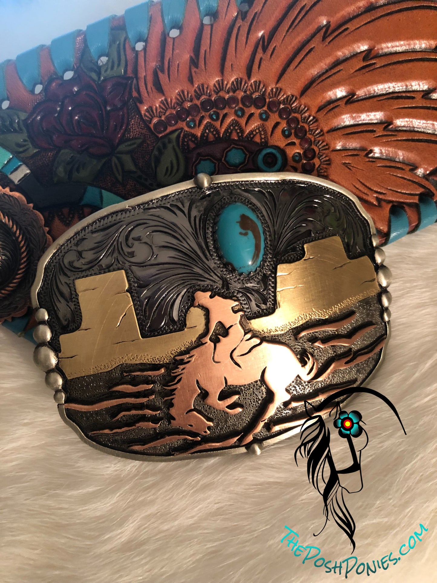 Handmade Arizona Buckin' Bronc Belt Buckle