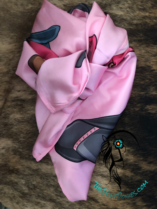 Cowgirl Hat Print Wild Rag 35 x 35 - CLEARANCE - 2 LEFT