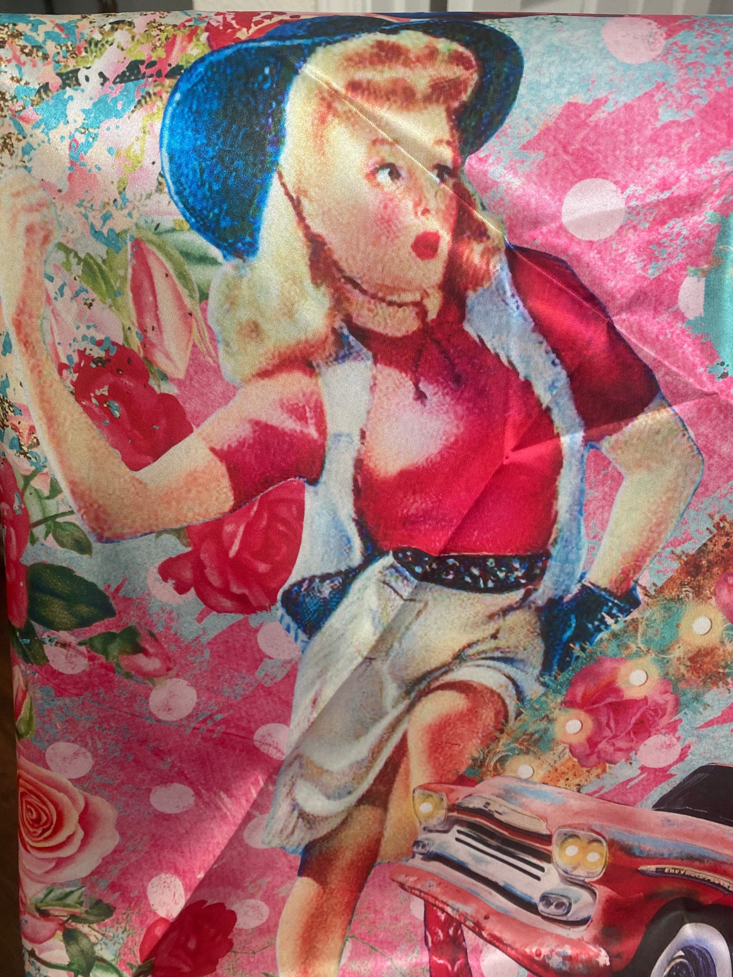 Custom Vintage Glamorous Cowgirls Wild Rag 35 x 35