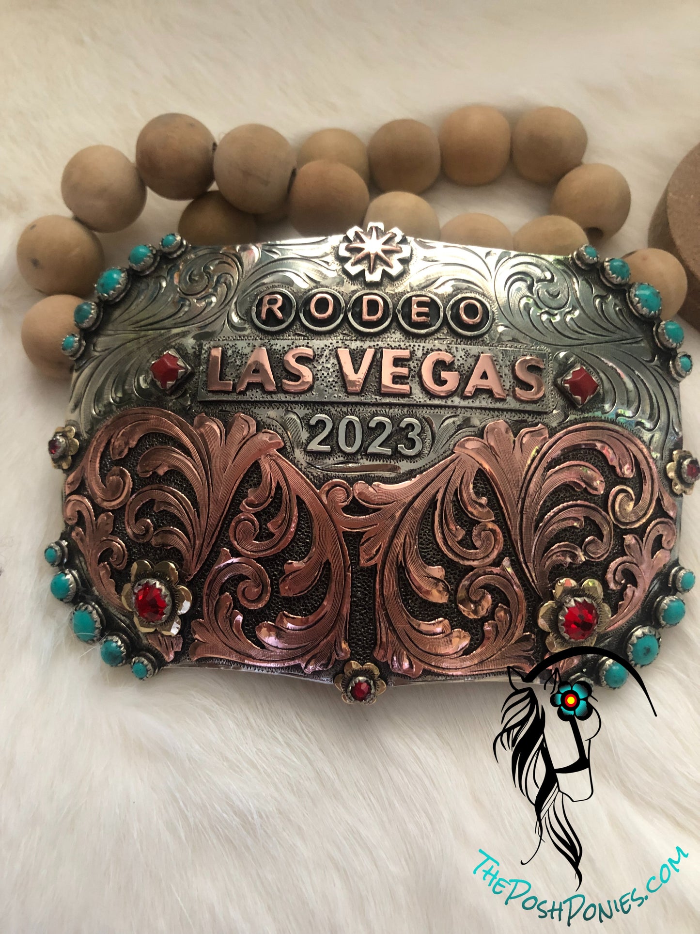 Handmade Las Vegas Rodeo Trophy 2023 Buckle