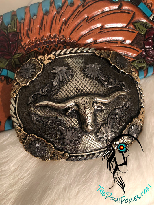 Handmade Longhorn Belt Buckle