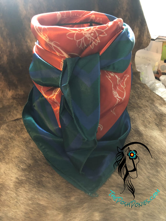 Wild Rag Longhorns and Cactus 35 x 35 - CLEARANCE - 1 LEFT