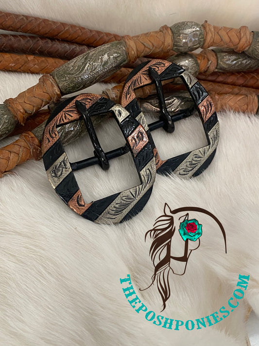 Nevada Wild West Cowboy Cart Buckle 1"