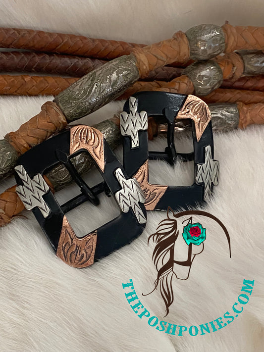 Handmade Nevada Desert Cactus Cart Buckle 3/4"