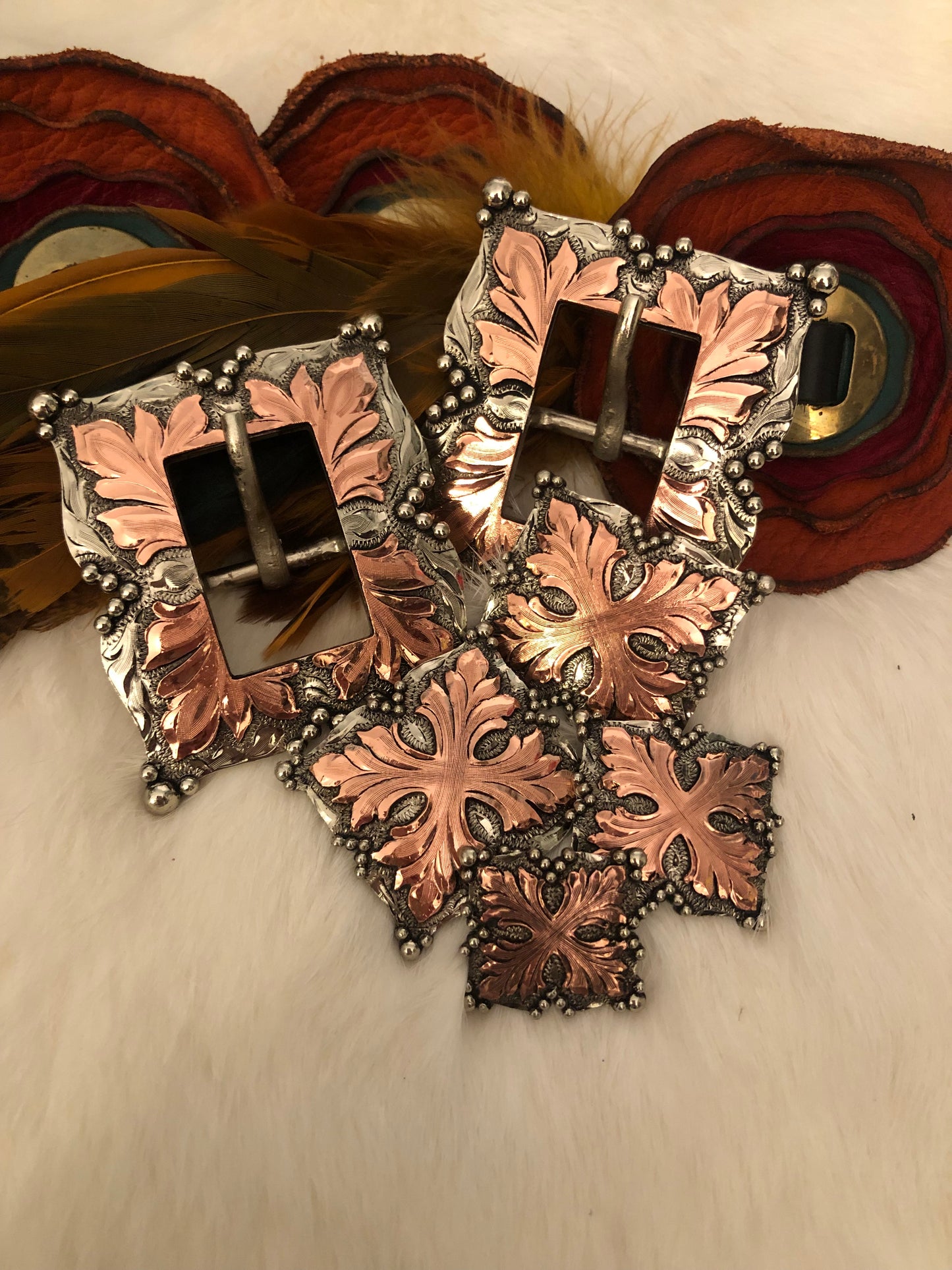 Handmade Dazz Collection-1', 1.25", 1.5" and 3/4" Cart Buckle-each sold separately