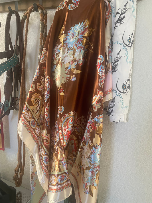 Brown Paisley Dream Wild Rag 35x35