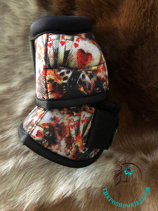 Custom Print Gamblers on Fire No Turn Bell Boots