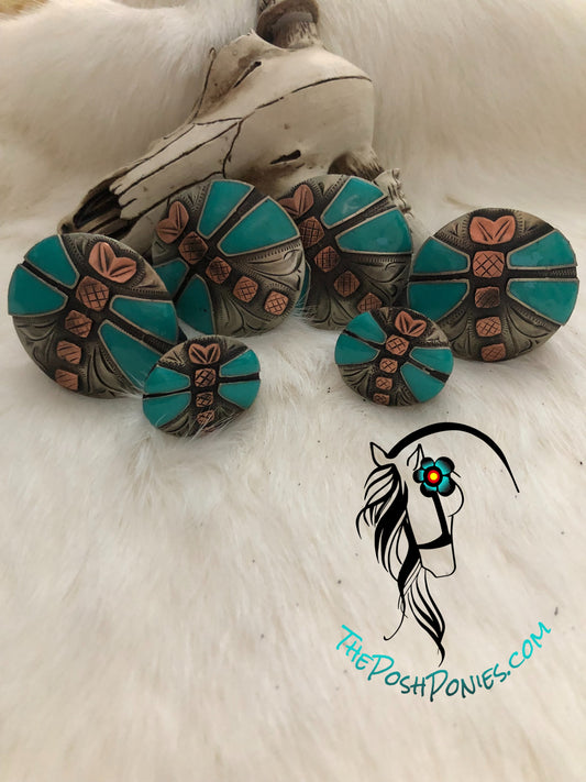 Handmade Dragonfly Turquoise Saddle Set