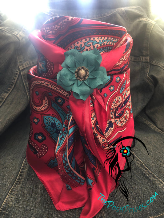 Hot Pink Paisley Wild Rag 35 x 35