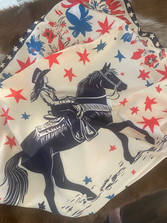 Star Cowgirl Wild Rag 27"x27"
