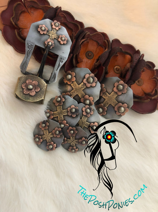 Handmade Copper/Brushed Nickel Flores Collection-each sold separately