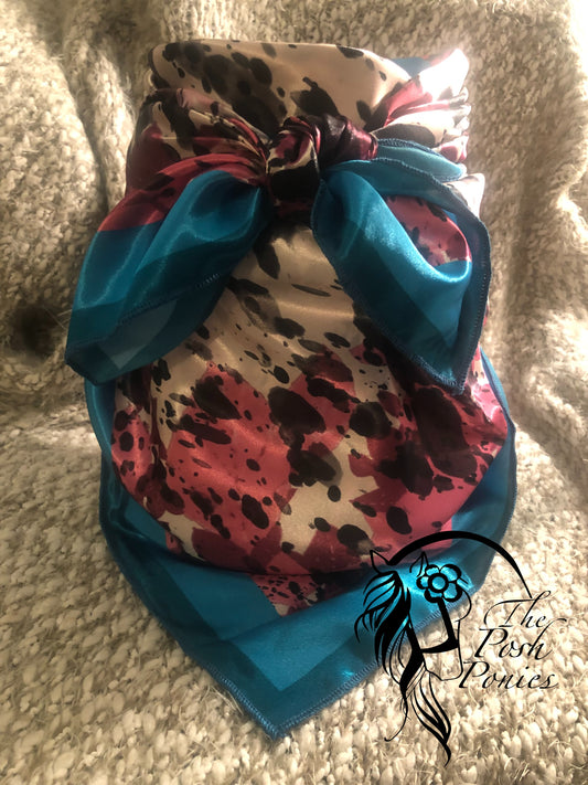 Wild Rag Turquoise Cow Splatter 35 x 35 - CLEARANCE - 2 LEFT