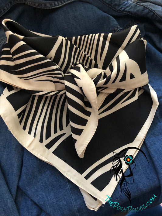 Wild Rag Zebra Divine 35 x 35 - CLEARANCE - 1 LEFT
