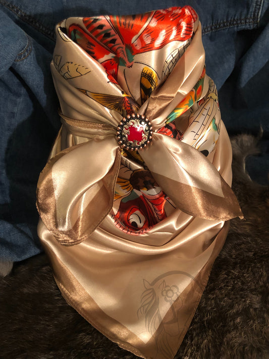 Wild Rag-Western Punchy Butterflies print 35 x 35 - CLEARANCE - 1 LEFT